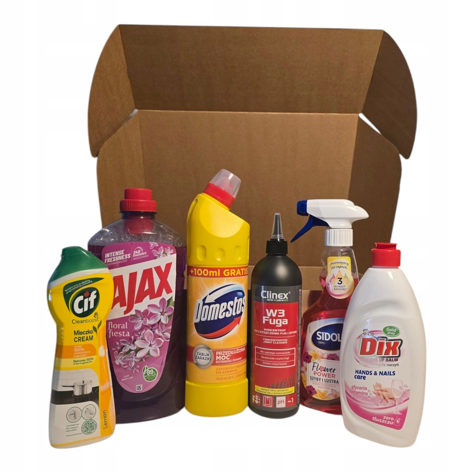 Čisticí prostředky – sada 5 univerzálních kapalin a 1 pro spáry a spáry