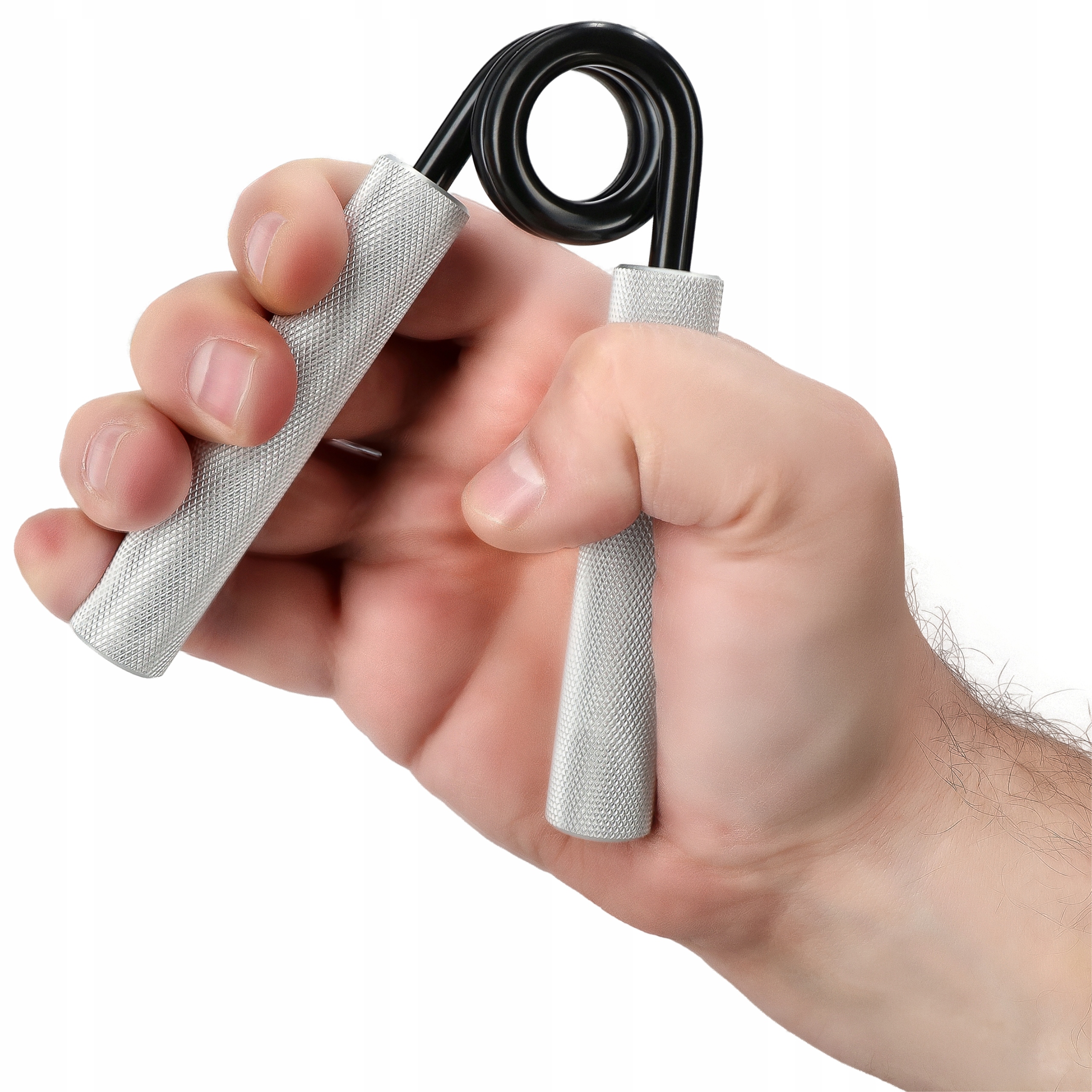 ŚCISKACZ DO ĆWICZEŃ TRENINGU RĄK DŁONI METALOWY ALUMINIOWY MOCNY OPÓR 45KG Liczba sztuk w zestawie 1