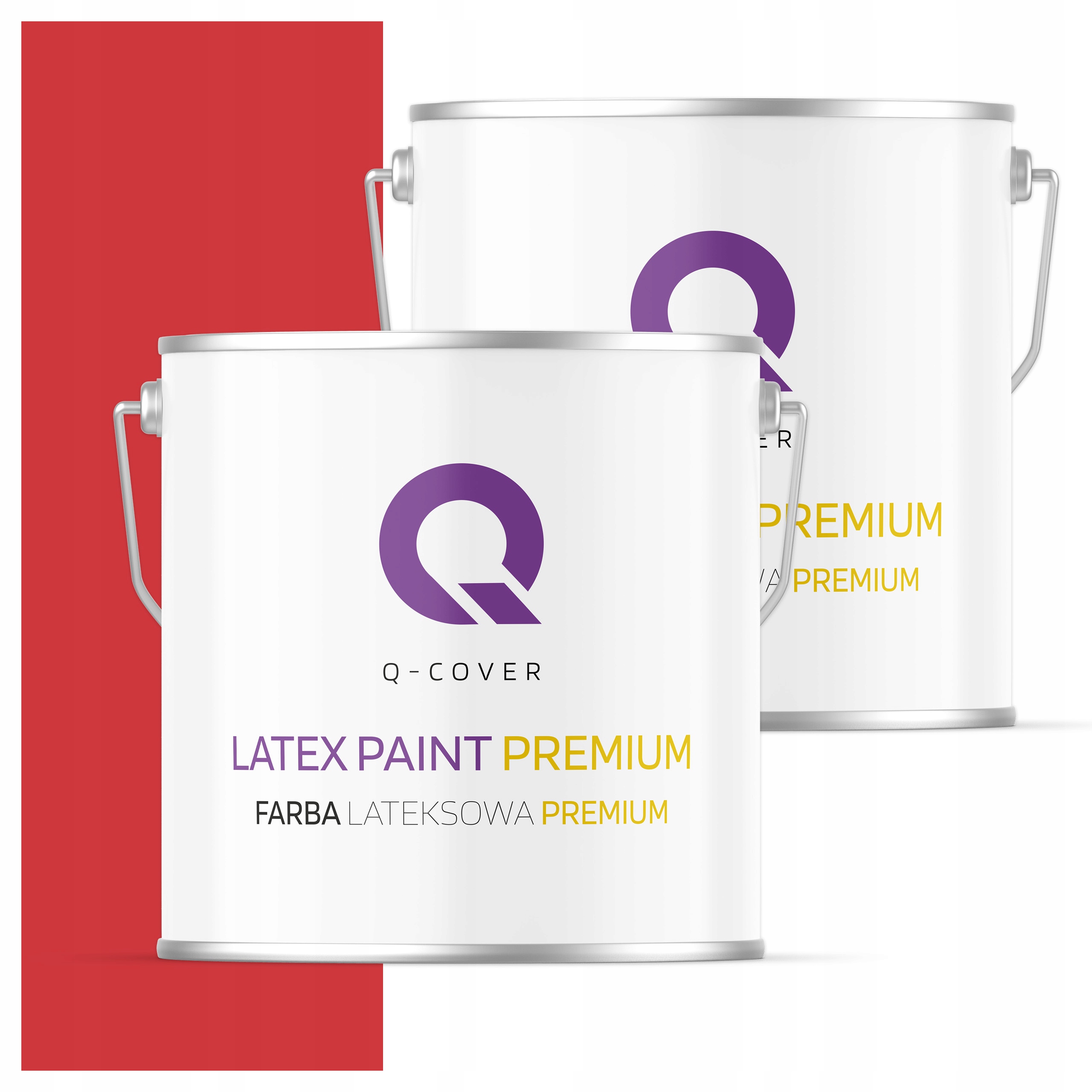 Farba odolná voči škvrnám Umývateľná na steny stropov 5L matná farba Červená ohnivá