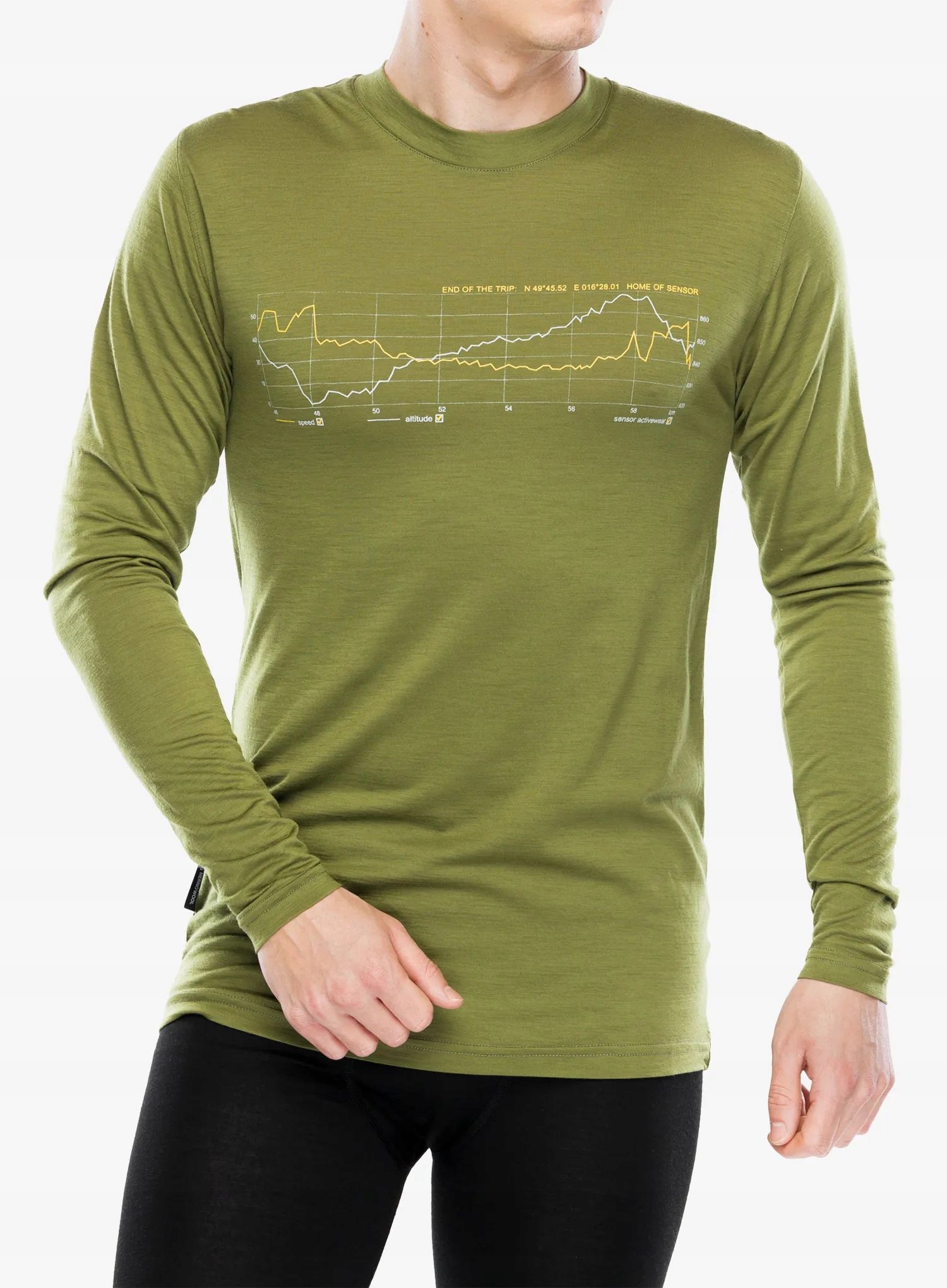 Termoaktywna bluza Sensor Merino Active Pt Tee L/s safari track XXL