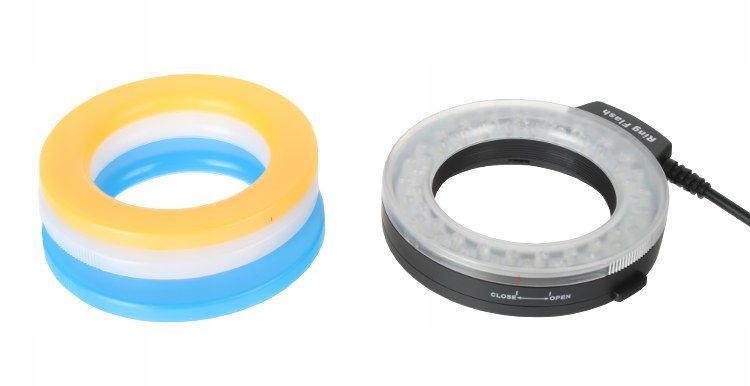 Lampa PIERŚCIENIOWA BŁYSKOWA 2w1 LCD MAKRO CM-RFD EAN (GTIN) 736542975895