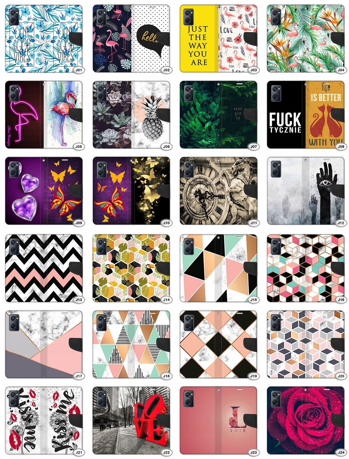 ETUI Portfel FOTO CASE WYBÓR Pokrowiec + SZKŁO 9H do Realme 9 (Rmx3521) Marka Inna