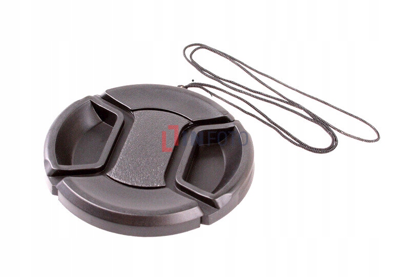 Dekielek Foxfoto Snap-on do obiektywu 77 mm ze smyczką