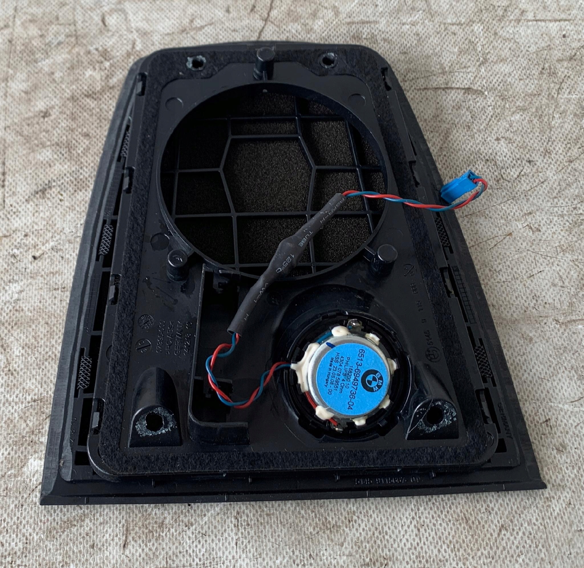 couverture du haut-parleur console BMW F01 9115666