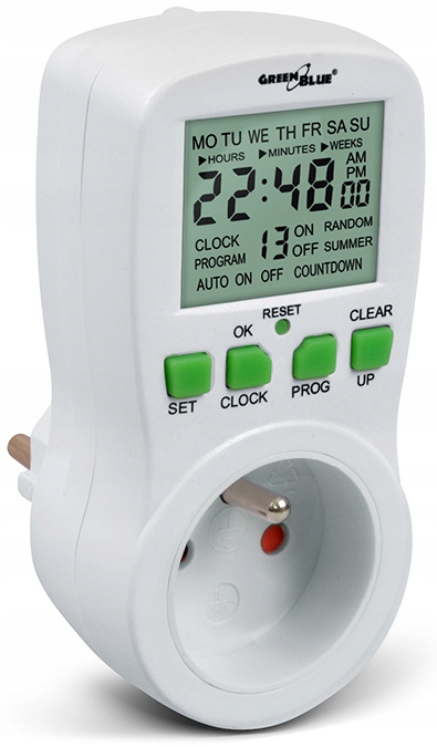 TIMER WYŁĄCZNIK WŁĄCZNIK CZASOWY PROGRAMATOR 3860W GreenBlue GB107