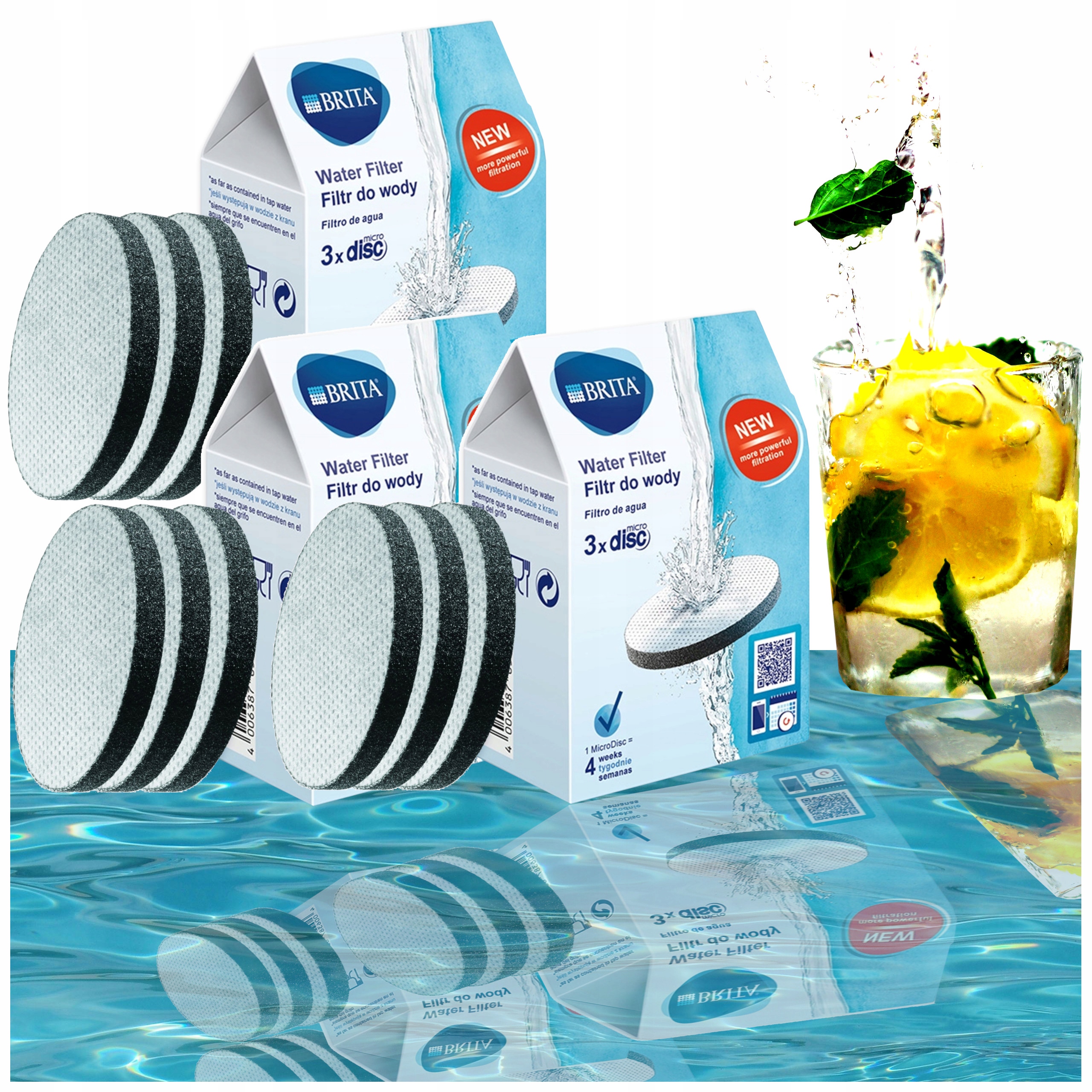 Filtr diskový Brita microdisc filtrační vložka do vody originální 9 ks filtrů