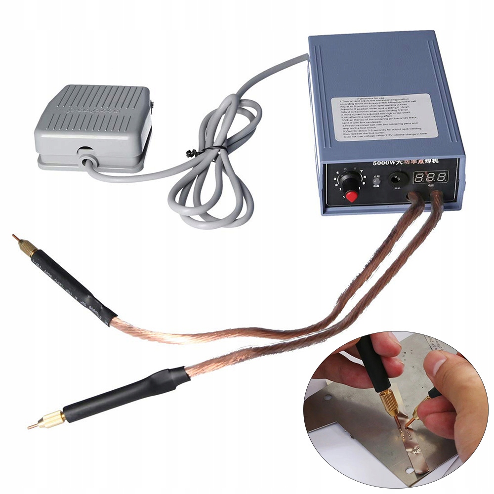 Výkonný Bodový Svařovací Stroj O Výkonu 5000 W S Nožním Pedálem Pro Bateriové Články