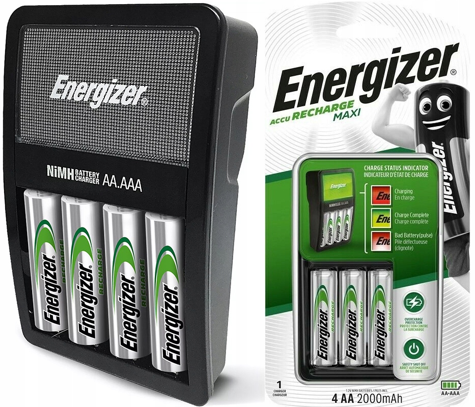 ŁADOWARKA MAXI AA AAA +4x akumulatorki R6 2000mAh EAN (GTIN) 7638900321401