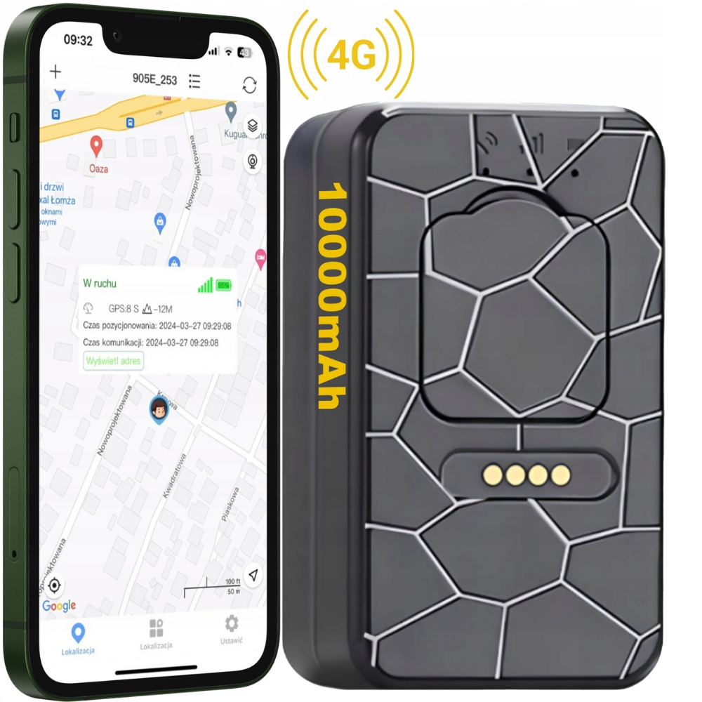 Gps lokátor G05L 4G so silným magnetom, lokátor vozidiel s batériou 10000mAh