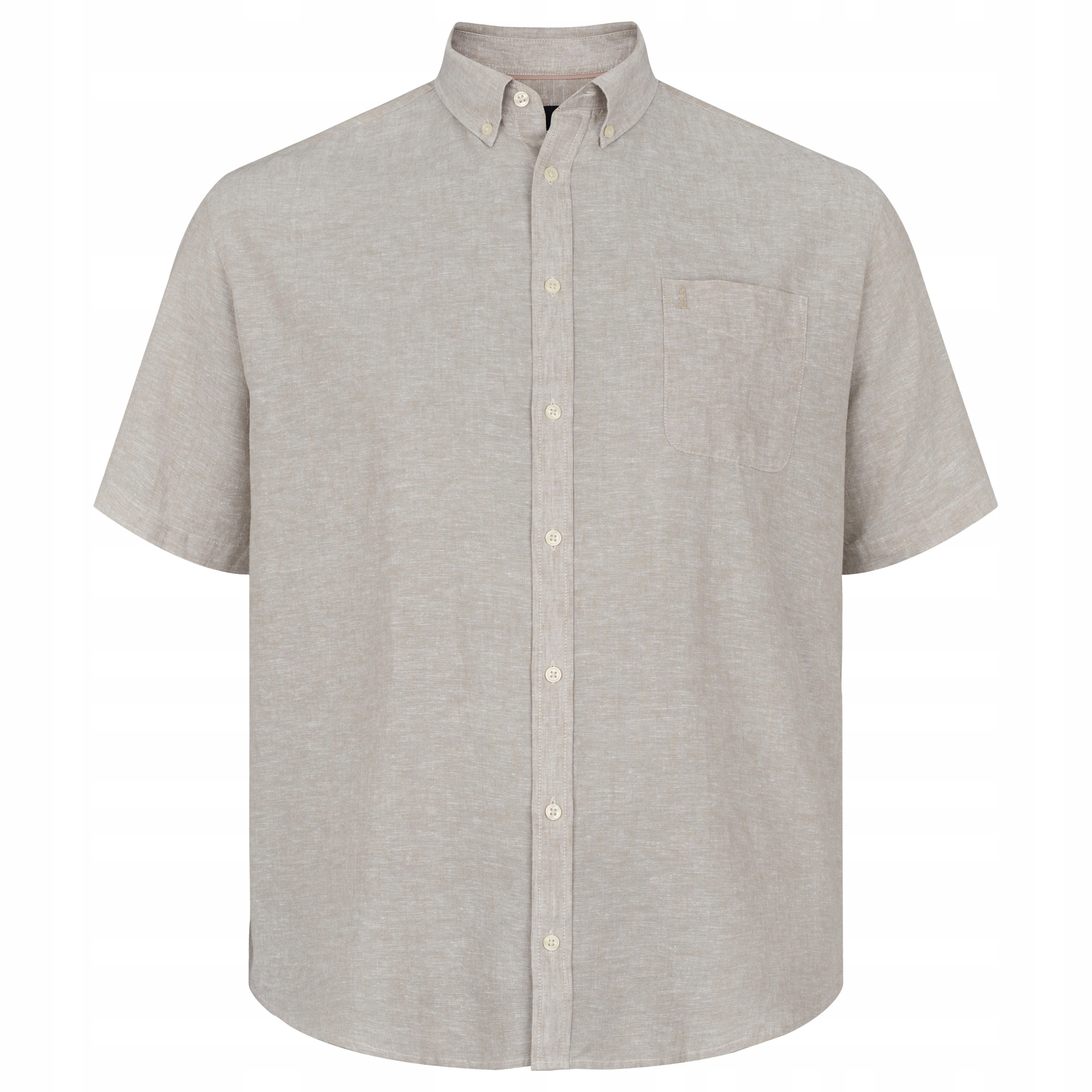 North 56°4 Velká Lněná Košile Velké Velikosti Béžová 6XL