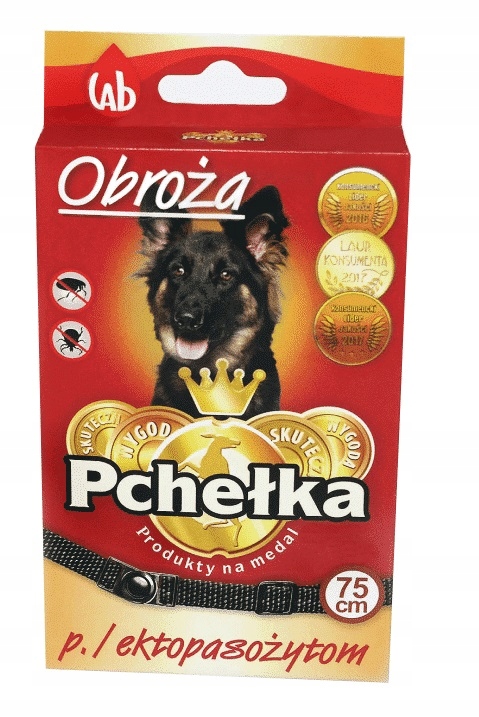 

Pchełka obroża na kleszcze i pchły Czarna 75cm