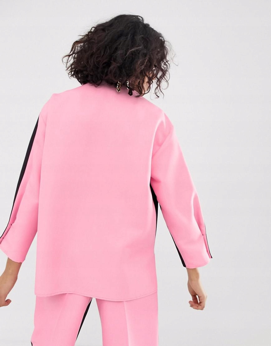 L5B119*KOSZULA RÓŻOWO-FIOLETOWA CASUAL Szerokość pod pachami 59 cm