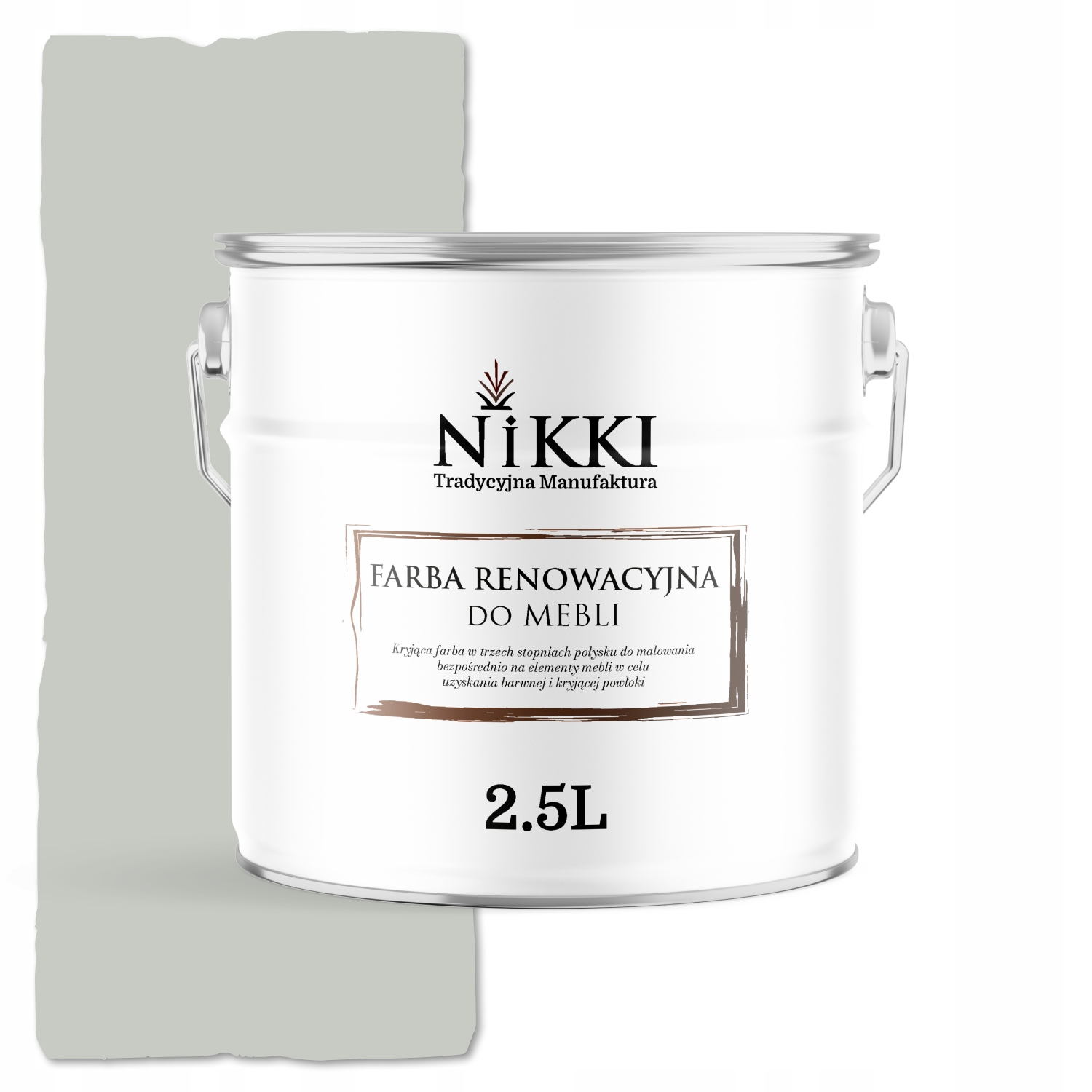 Farba na renováciu nábytku z dreva Ozdobná odolná 2,5L Satén Biely papyrus