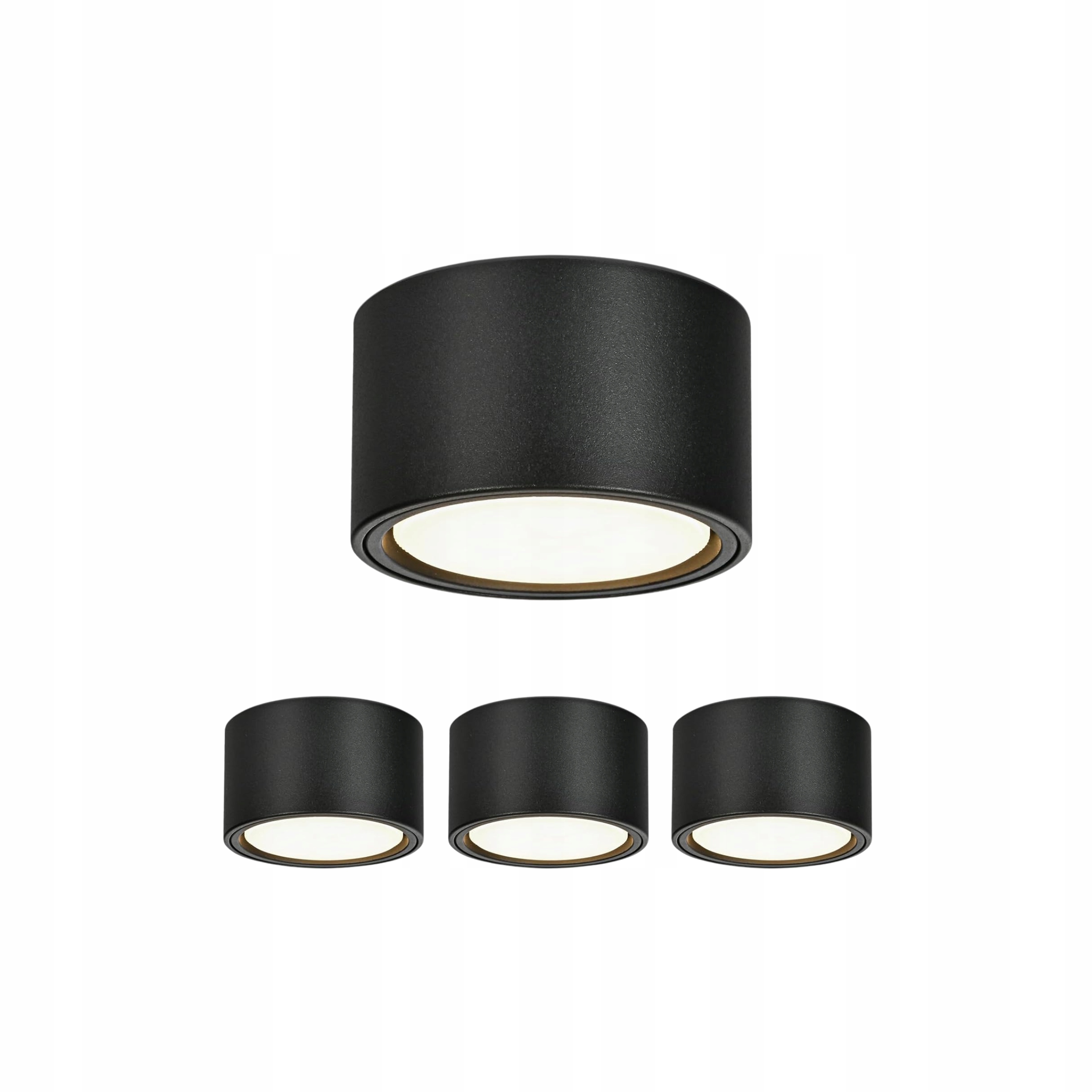 Černá Stropní Svítidlo Cylindrické svítidlo 2ks do obývacího pokoje a předsíně