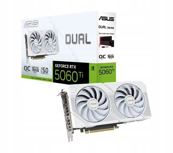 Karta graficzna Asus Dual GeForce Rtx 5060 Ti White Oc Edition 16GB GDDR7