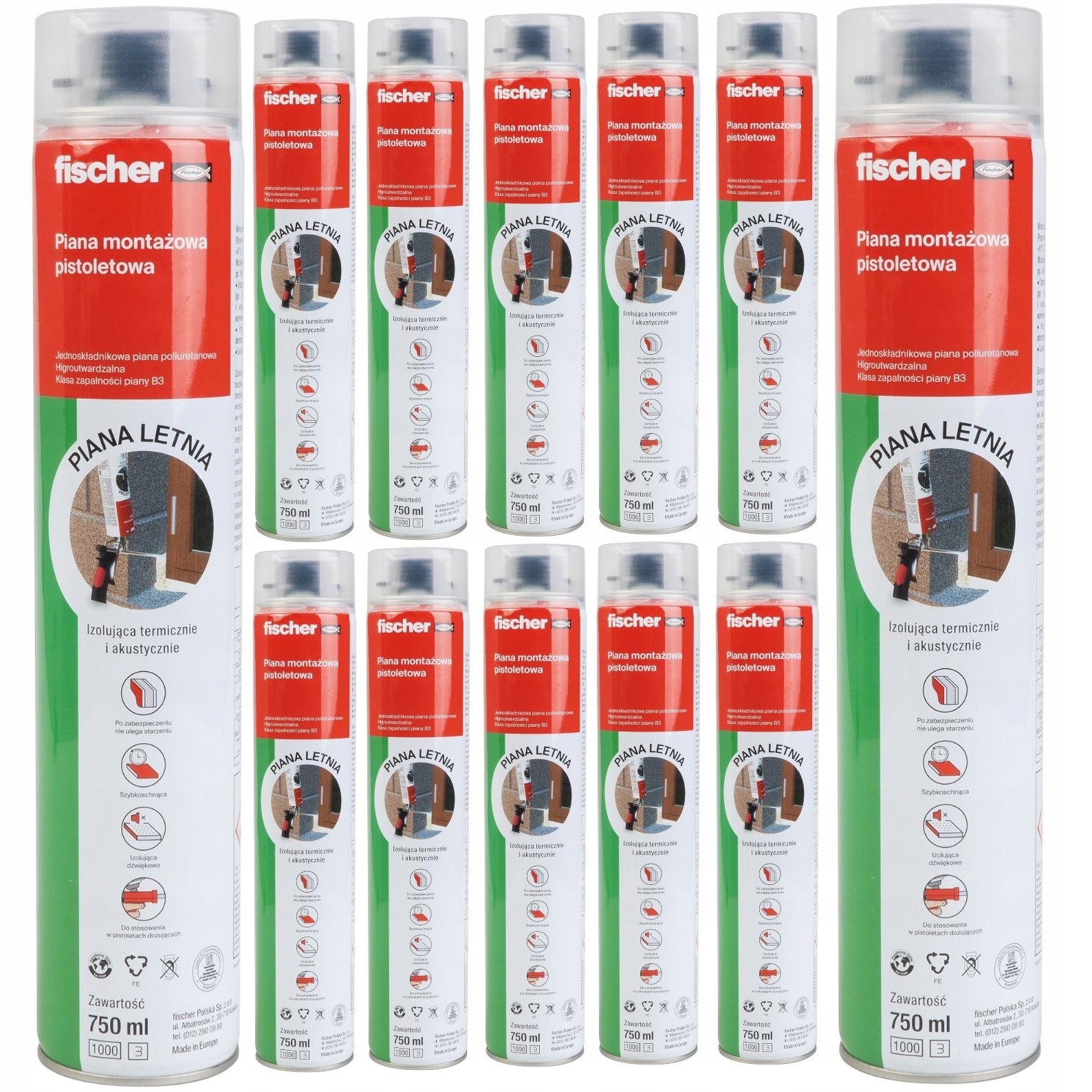 Fischer PIANA PIANKA MONTAŻOWA NISKOPRĘŻNA x12