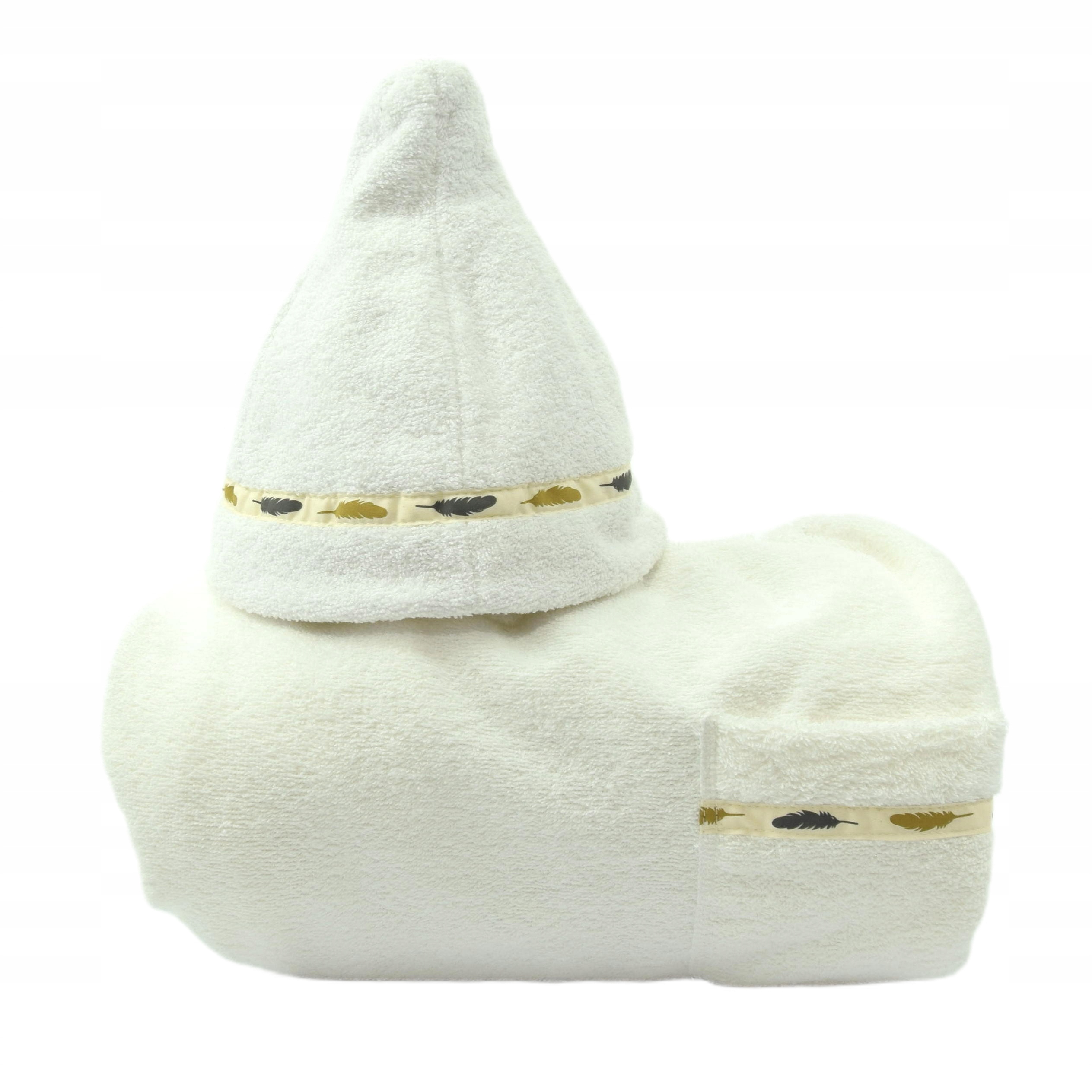 Čepice do sauny – pánská 2-dílná sada bavlna 100% M