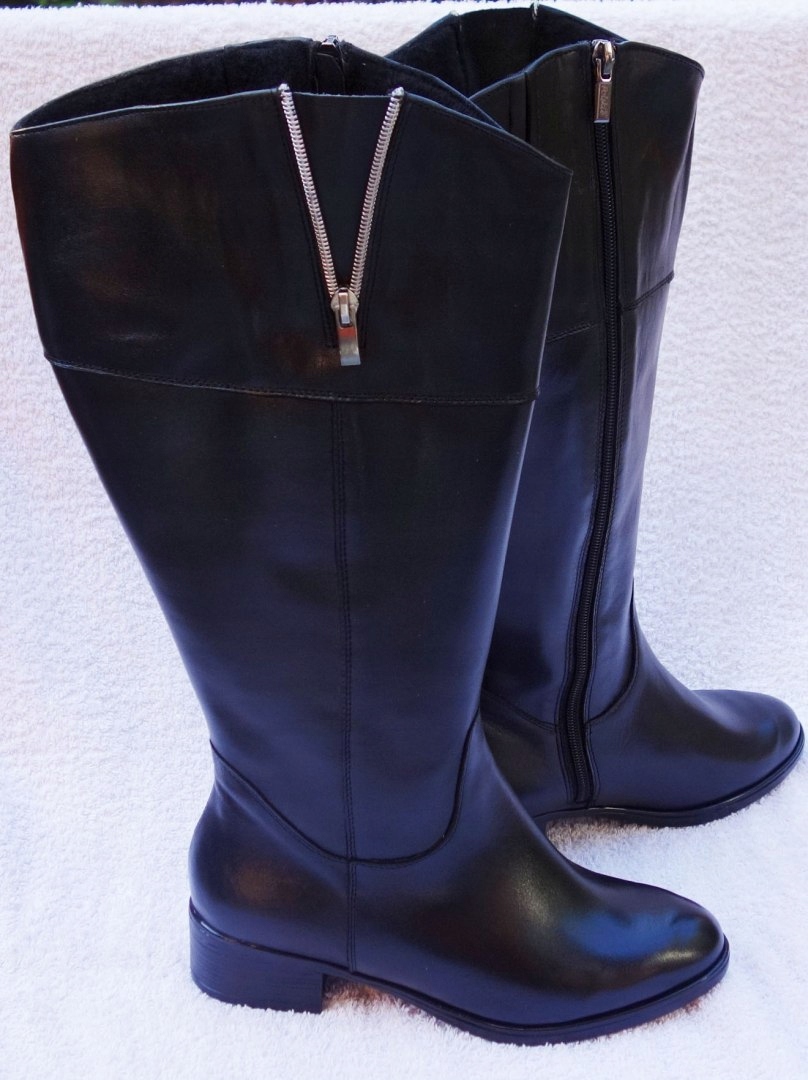 Szerokie na wymiar Kozaki SKÓRA SZEROKA CHOLEWKA obwód łydki 48 cm 37 Marka inna