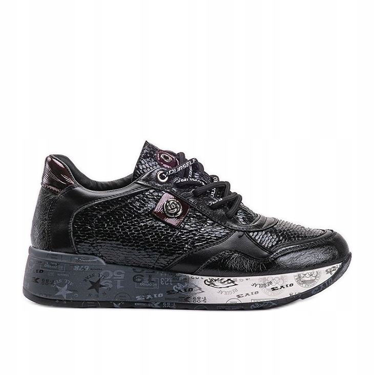 

Czarne sneakersy na koturnie Ayanna r.39