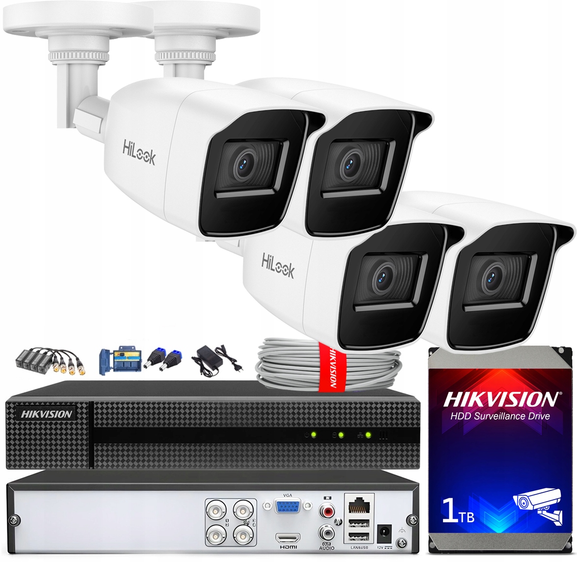 Sada na monitorovanie 4 kamier 5MPx Externá aplikácia HiLook od Hikvision