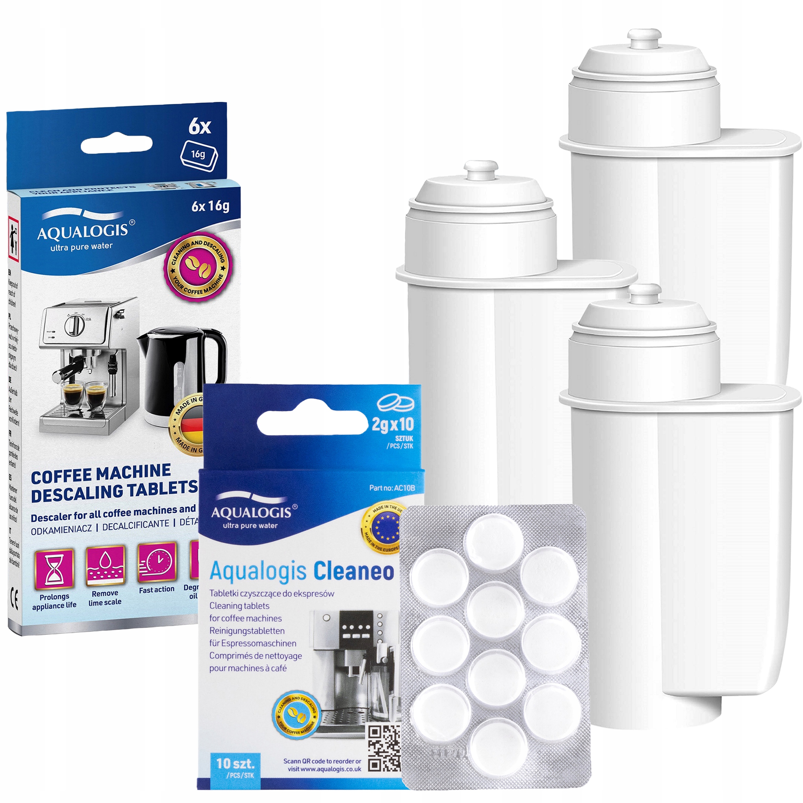 3x Filtr wody do ekspresu Siemens EQ3 EQ5 EQ6 EQ9 Tabletki Odkamieniacz