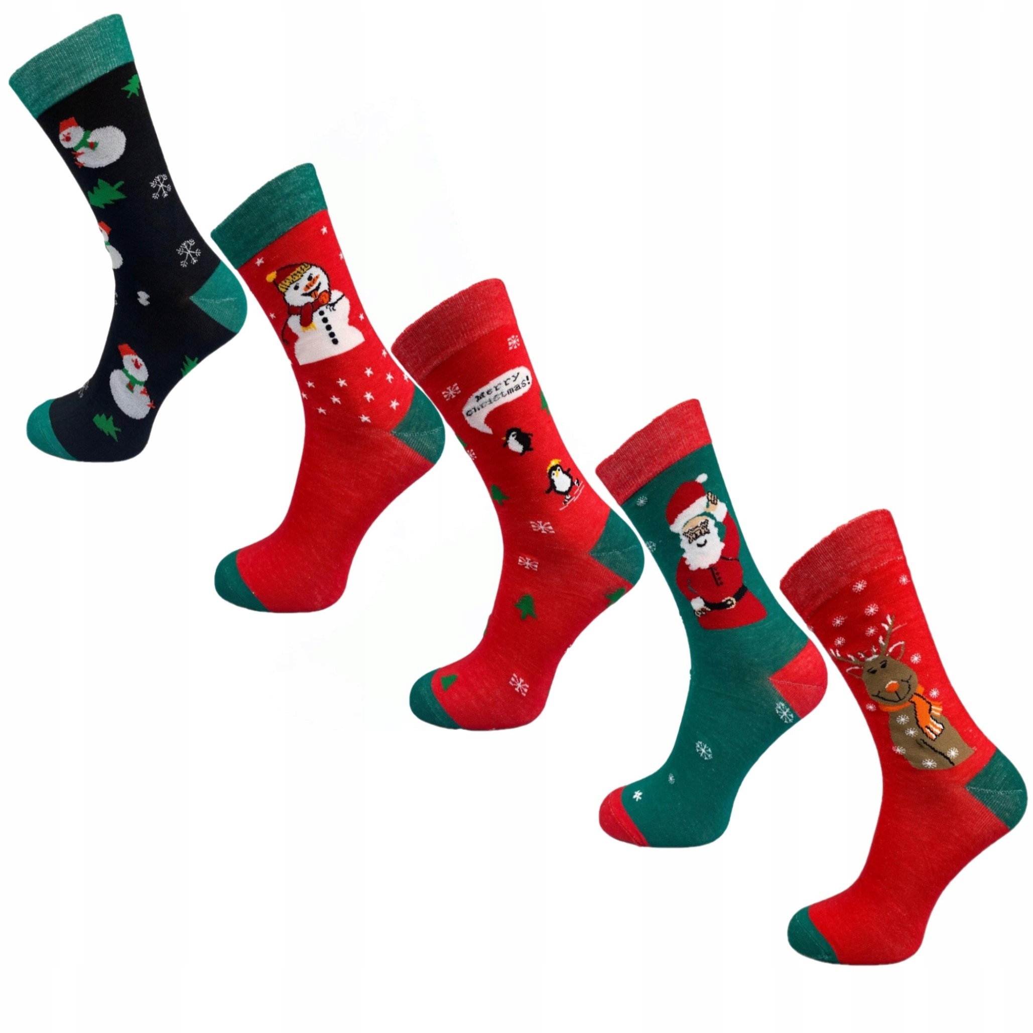 

5x Skarpety Świąteczne męskie kolorowe 39-42