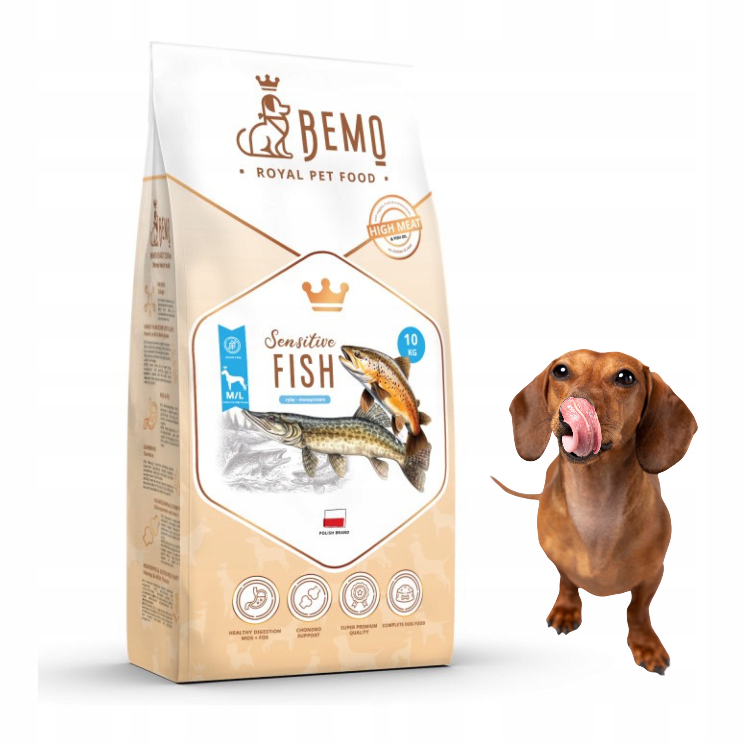 Levně Krmivo pro psy Bemo Sensitive Fish 10 kg Velkých Středních Psů S Rybou