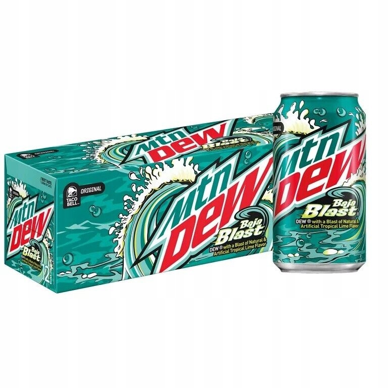 Zestaw 12xMountain Dew Baja Blast Tropikalna Limonka- wyprodukowany w Usa