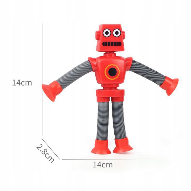 sada ROBOT ROZŤAHOVACIA SENZORICKÁ ANTISTRESOVÁ PRÍSAVKA POP LED Výška produktu 16 cm