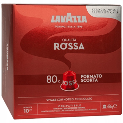 Levně Káva Lavazza Nespresso Qualita Rossa 80 kapslí Dárek videokniha