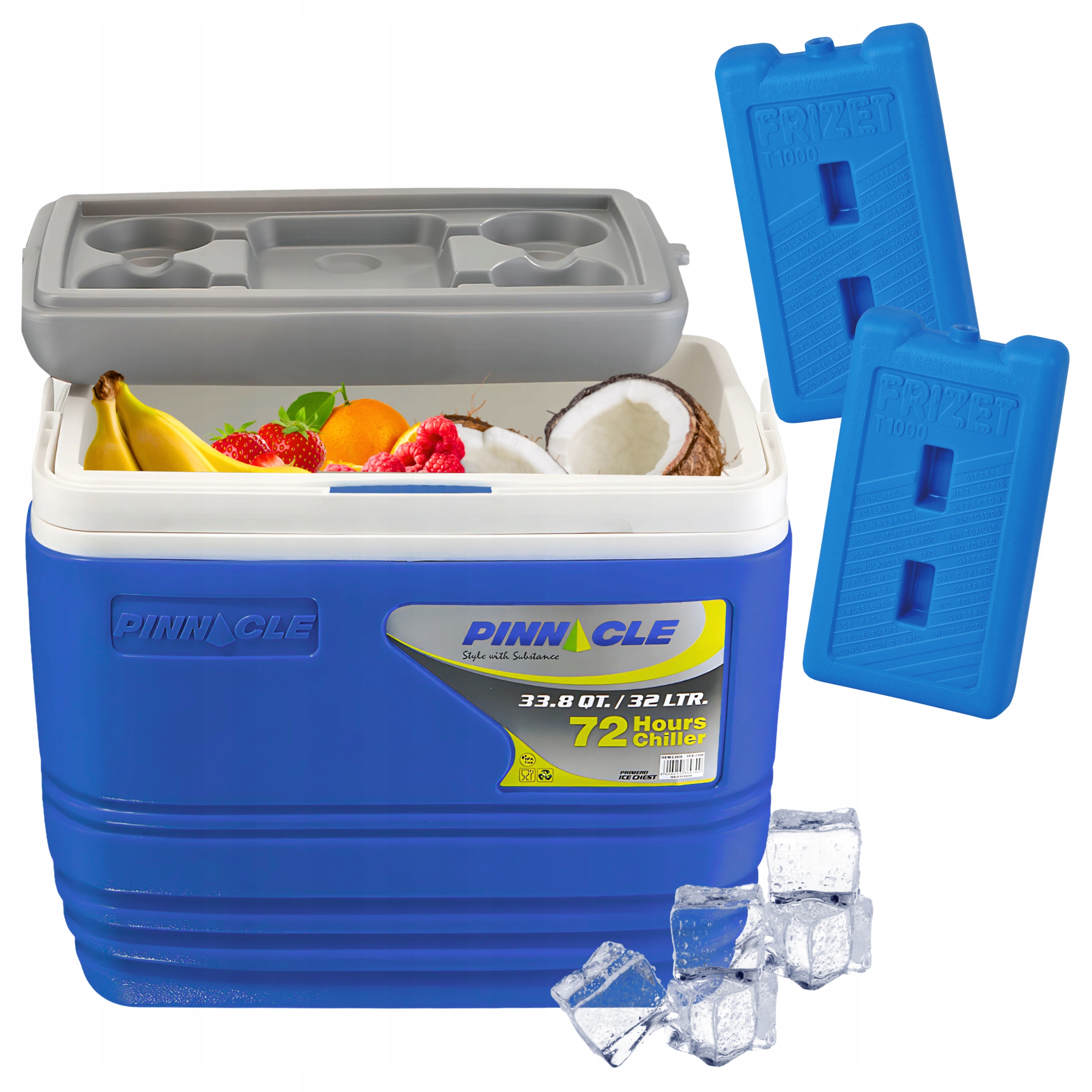 Turistická lednička na náplně Pinnacle TPX7000 32L Granátová 2 náplně 1L