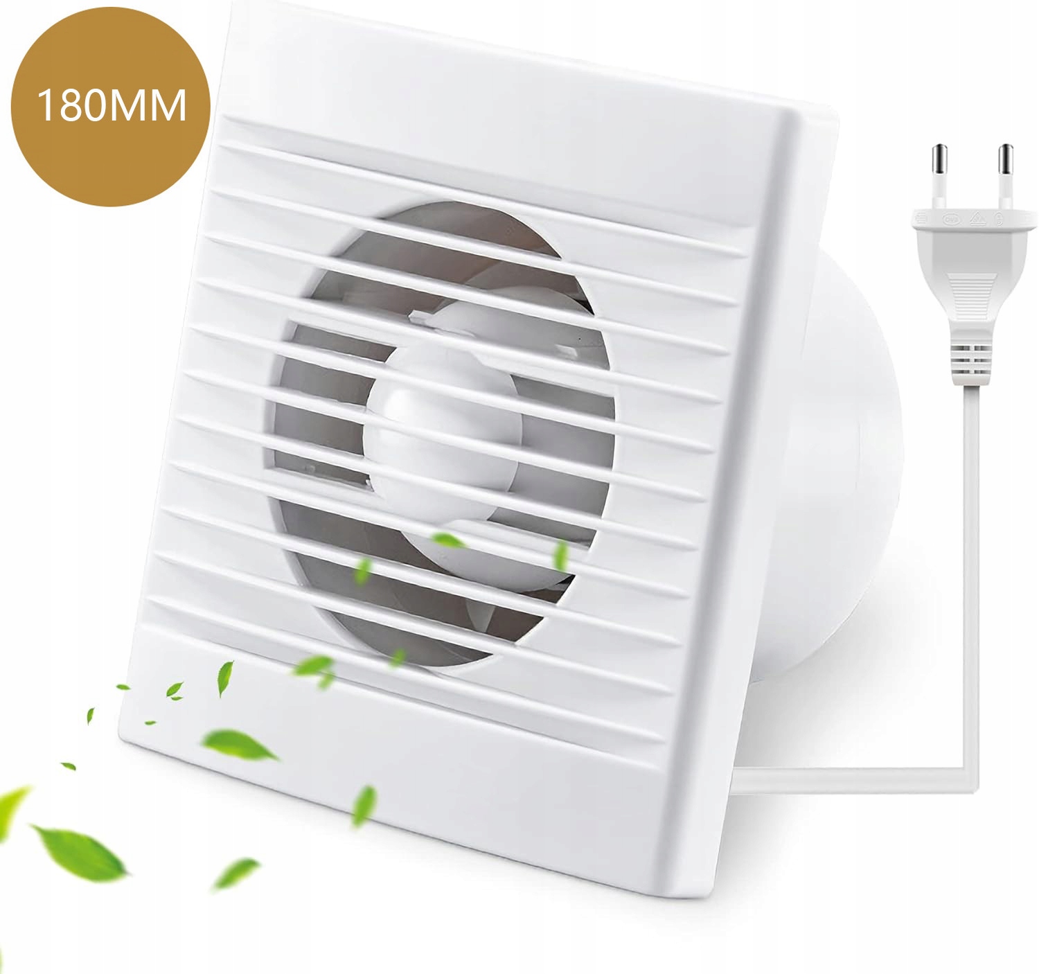 WENTYLATOR DOMOWY 180 MM ŁAZIENKOWYBIAŁY STANDARD