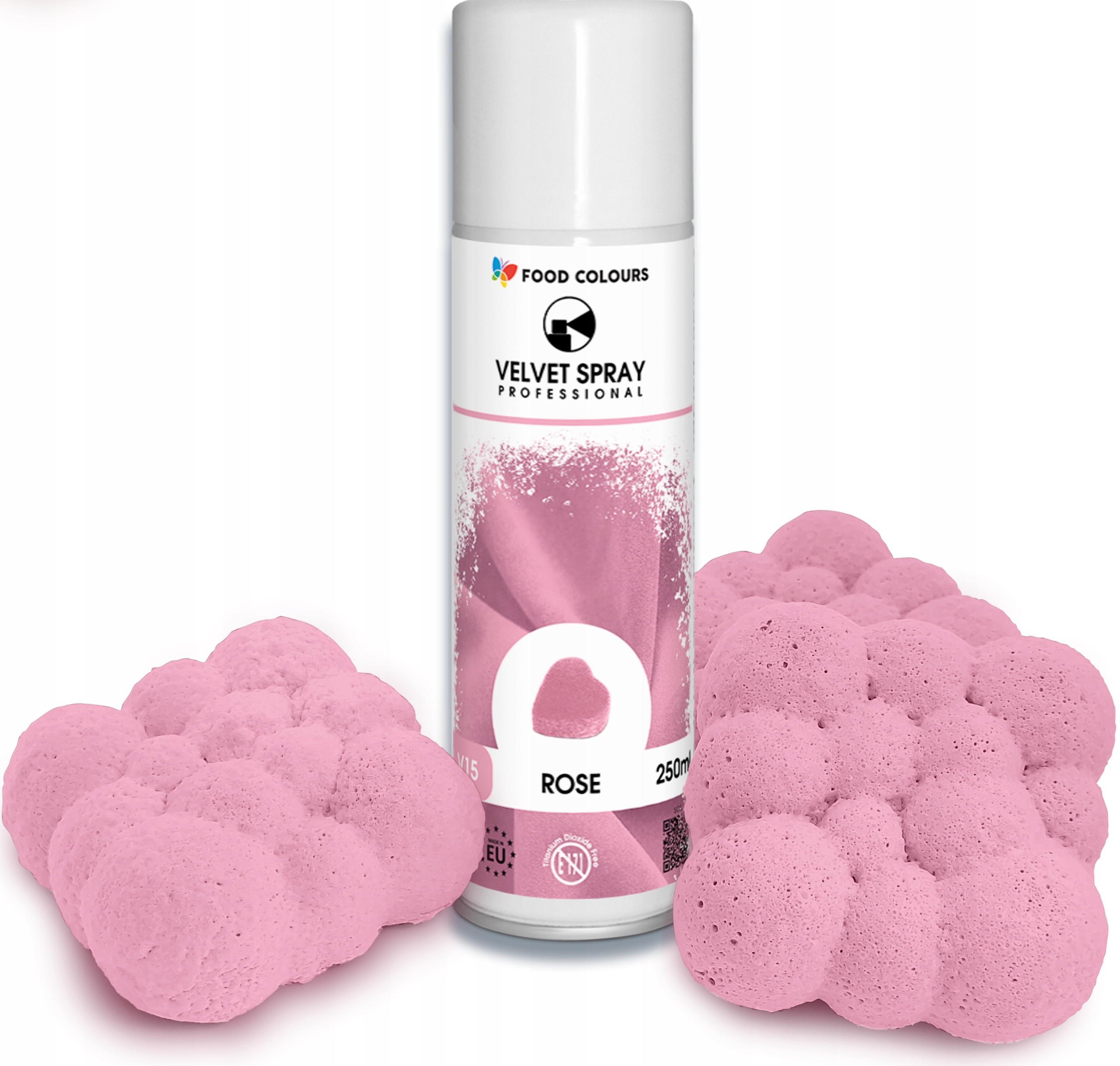 Levně Potravinářský Semiš Ve Spreji Růžový 250 ml dorty, monoporce Food Colours růžová