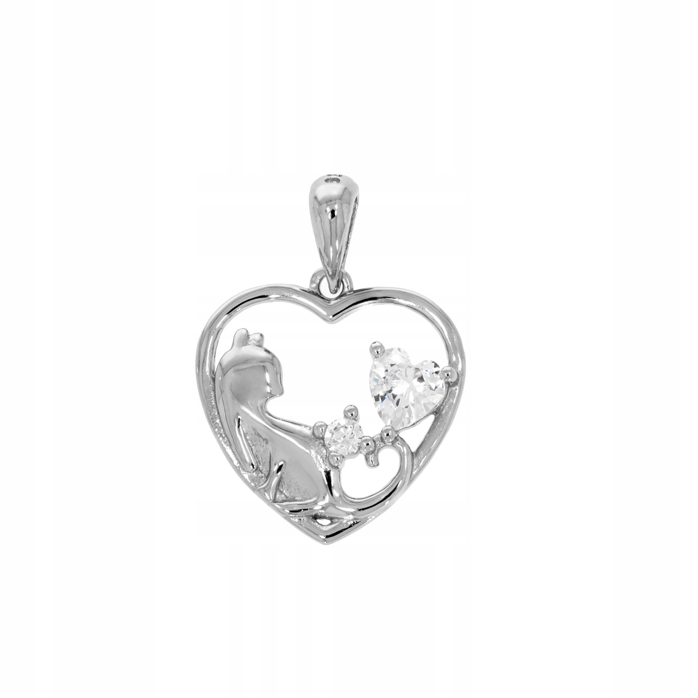 

Srebrna Damska Zawieszka Kot Wisiorek Srebro 925