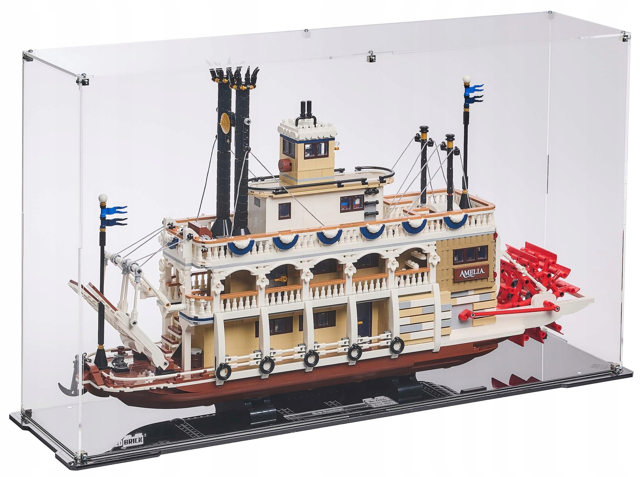 Vitrína Blacked Brick pre Lego 21356 Ideas riečny parník