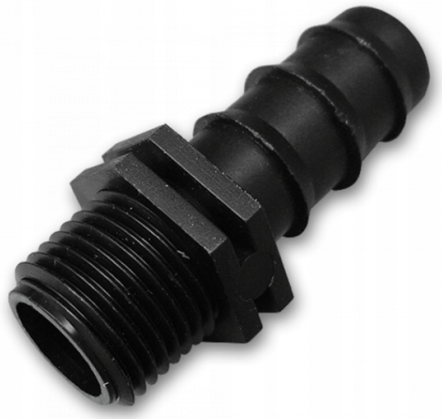 

Łącznik Gz 1/2" z wtykiem na wąż 16mm Bradas