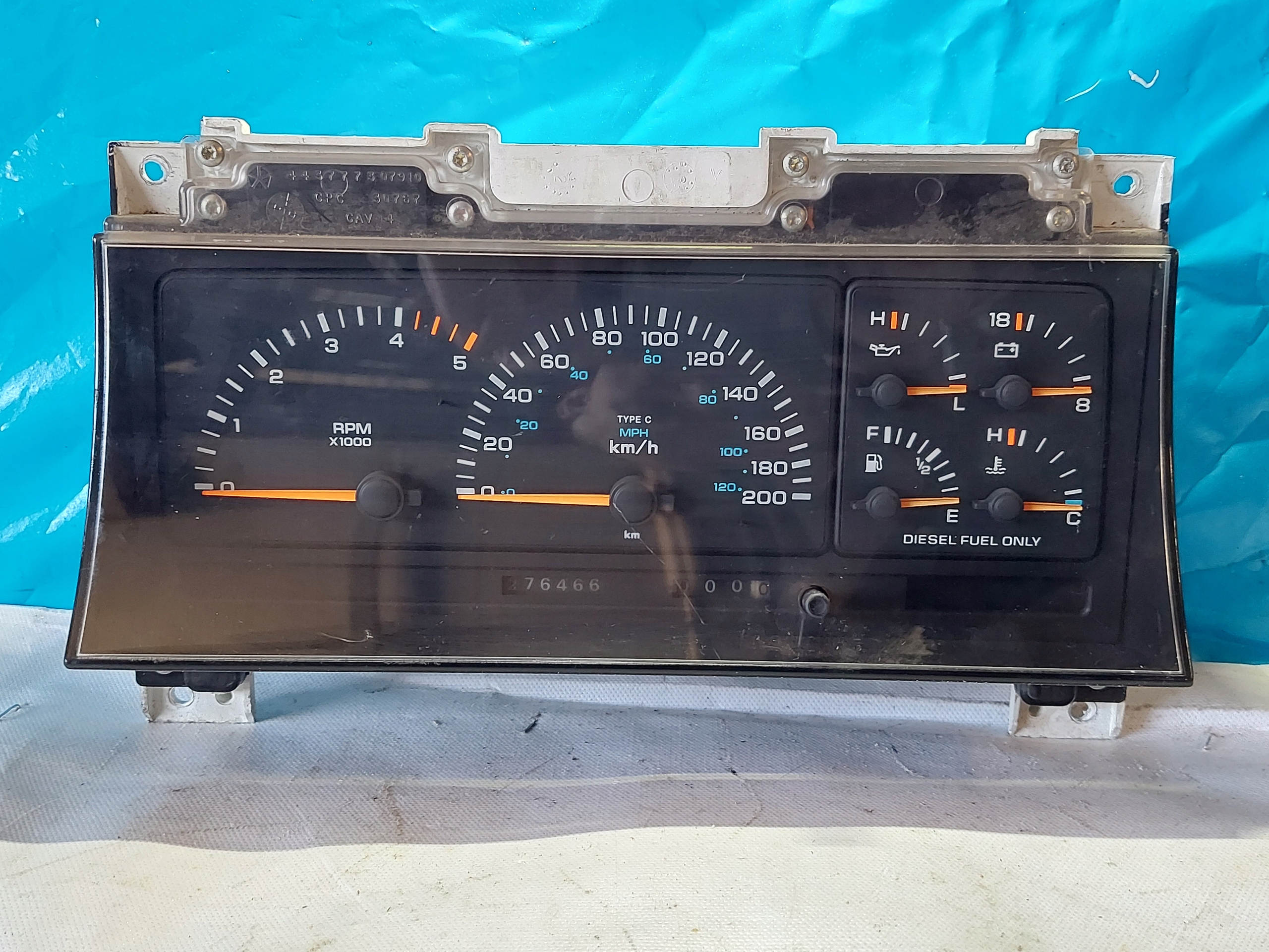 dials clock CHRYSLER VOYAGER 2.5 D 4437782