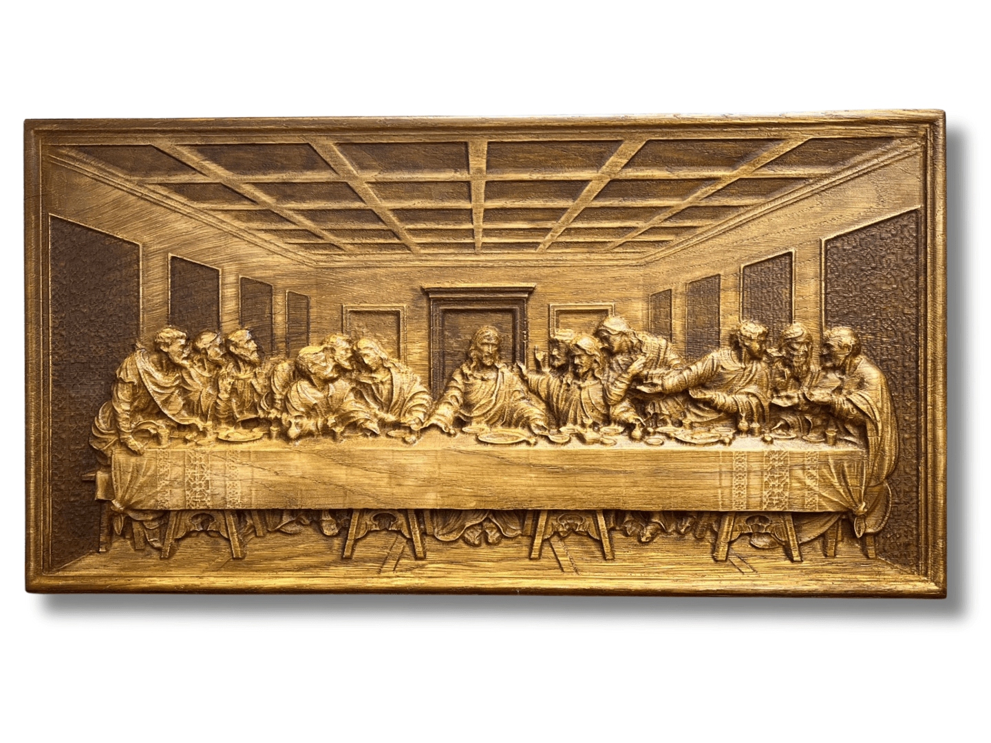 Drevený reliéf Posledná večera na zavesenie na stenu darček