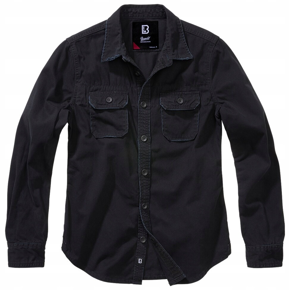 Dámská košile Brandit Vintageshirt Long Sleeve bavlněná černá S