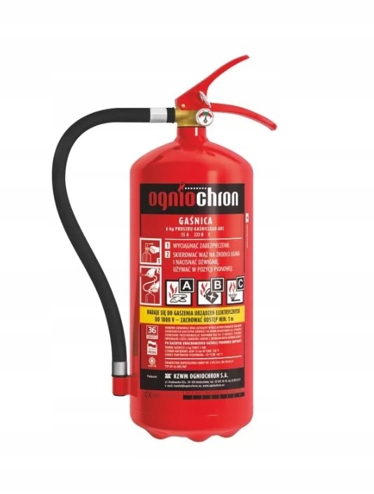 Práškový Hasiaci Prístroj 6 Kg GP-6X Abc Ogniochron