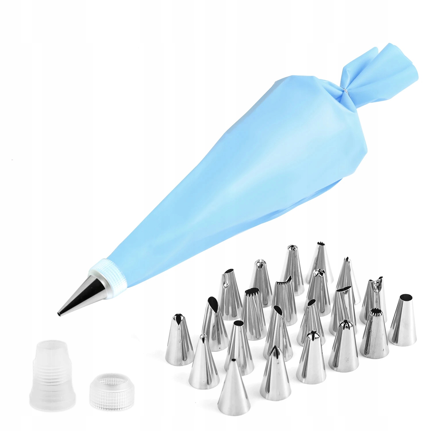 Silikonowy Rękaw Cukierniczy Zestaw do Dekorowania Ciast - 22 Końcówki Marka bez marki