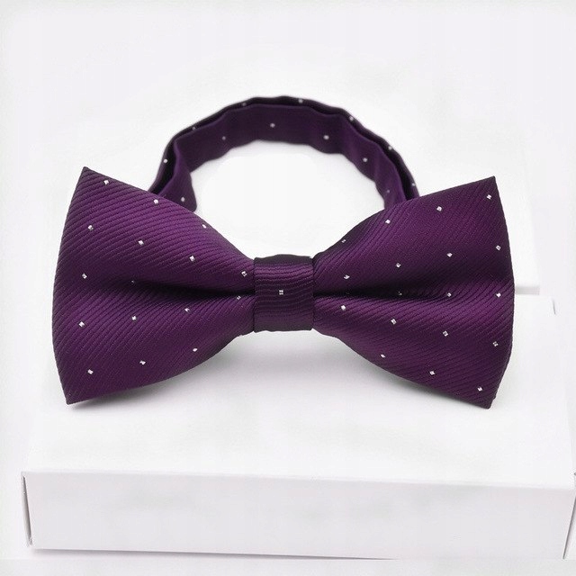Мужская фиолетовая галстука для мужчин в тонких точках