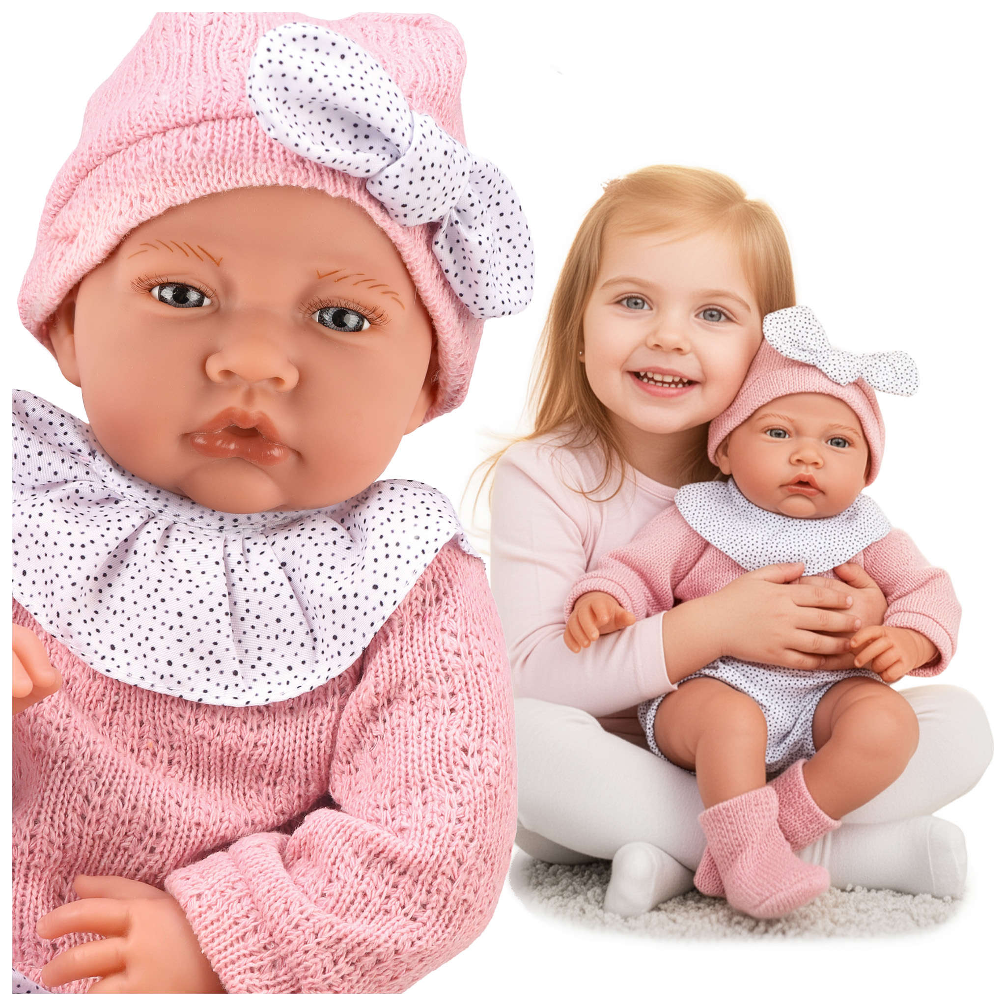 LALKA BOBAS DUŻA INTERAKTYWNA REALISTYCZNA KINDERPLAY MÓWI 41CM