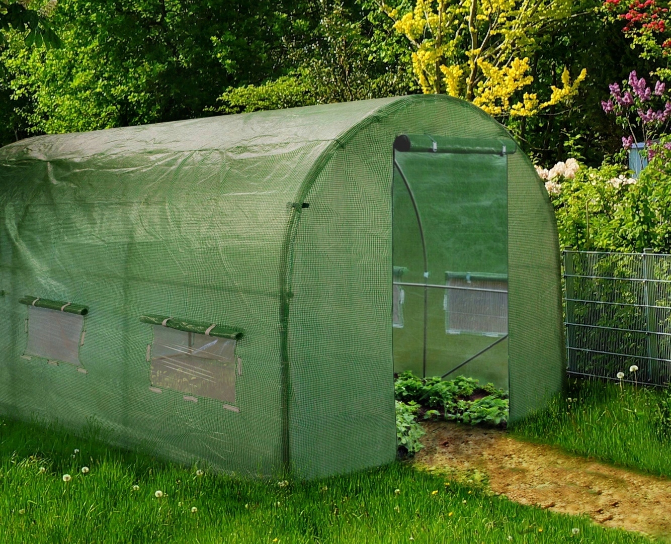 TUNEL foliowy ogrodowy SZKLARNIA do ogrodu na działkę 3x2x2m Foliak 6m2 Producent Chomik