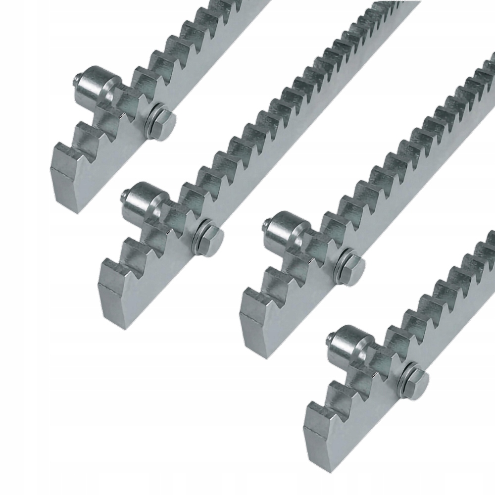 4m Listwa Zębata Stalowa 8mm metalowa do napędu bramy tuleje, śruby Ocynk