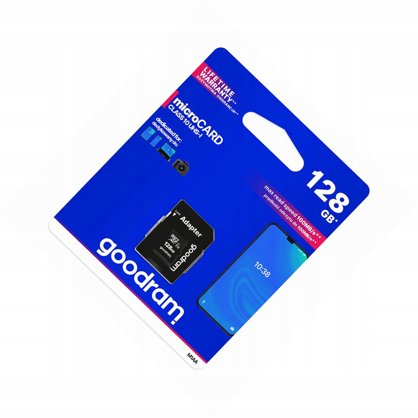Karta pamięci 128GB microSD do telefonu szybka 10 Class z adapterem Sd