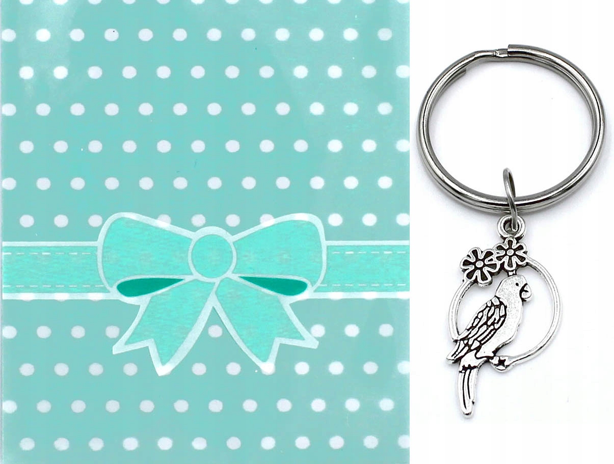 PODZIĘKOWANIE DLA GOŚCI PREZENT BRELOK PAPUGA