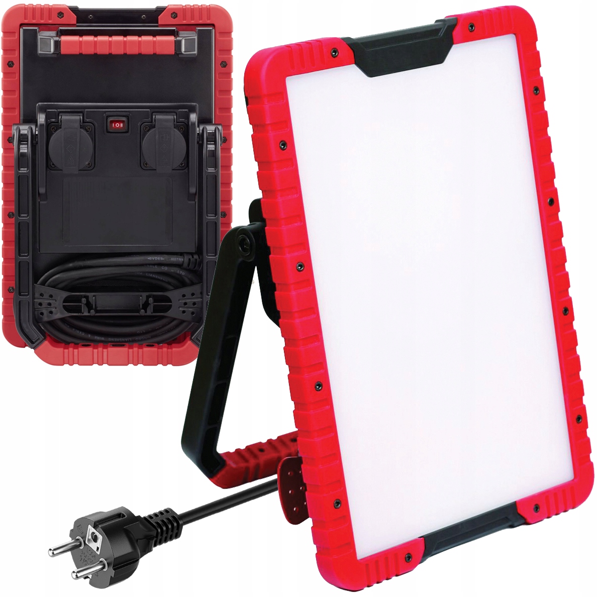 Led Pracovný Halogén 60 W, Prenosný Reflektor, 2 Zásuvky