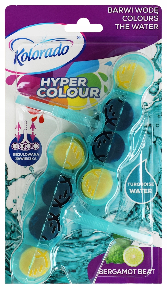 6X Kolorado Hyper Colour Turquoise Barvící přívěsek na Wc 2 X 45G