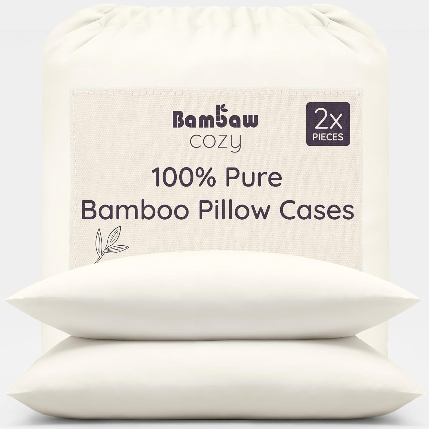 Bambusové povlečení 40×80 bílé 2 ks Bambaw antialergické Oeko-tex Eko
